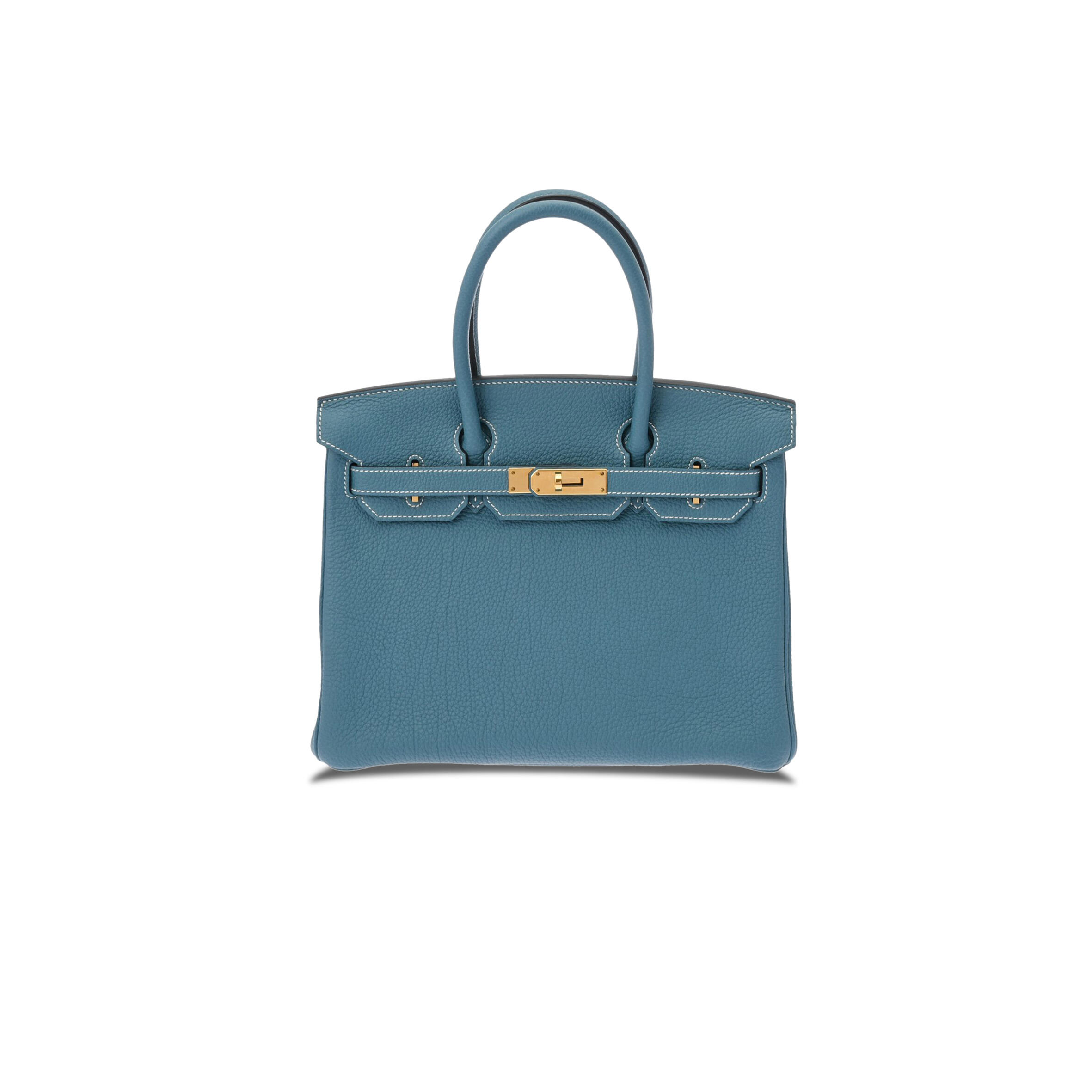 H**me5 BIRKIN 30 TOGO LEATHER DENIM BLUE LEMON YELLOW GOLD BUCKLE HANDBAG 627751 (30*23*15cm) Master Quality